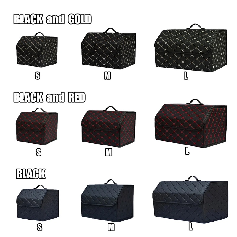 Foldable PU Leather Car Trunk  - Car Trunk Organizer Foldable Storage Box 评论和价格