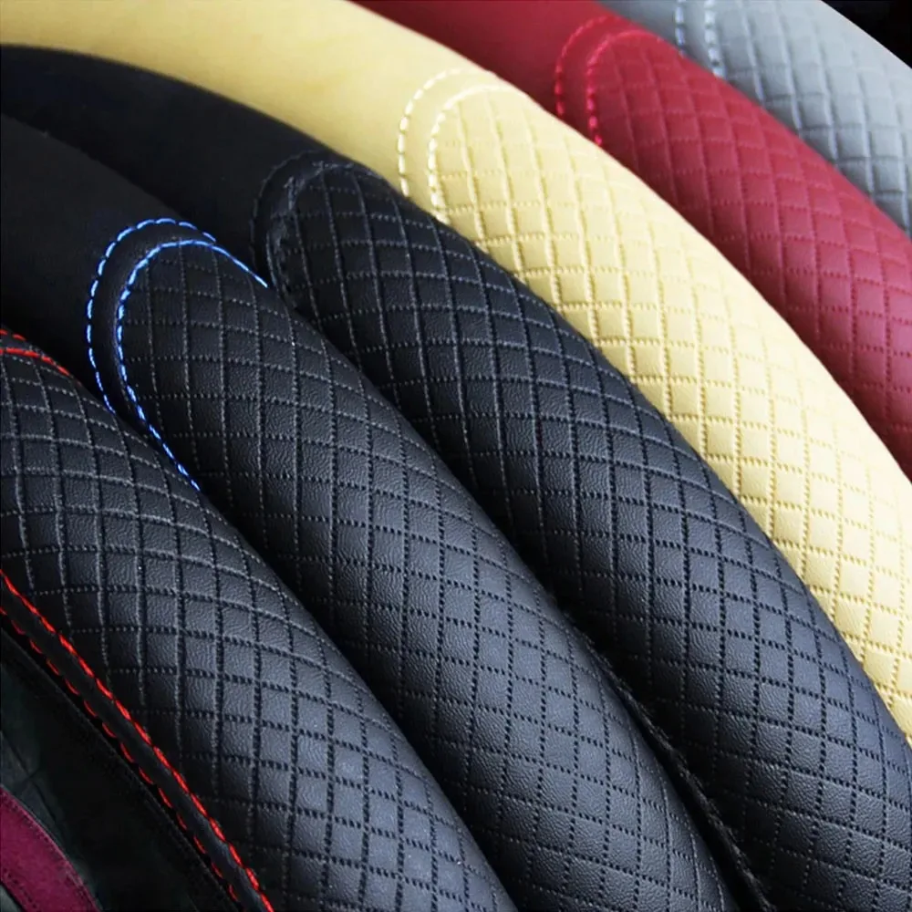 37-39cm Car Steering Wheel Cov - Car Steering Wheel Cover Anti Slip Breathable 评论和价格