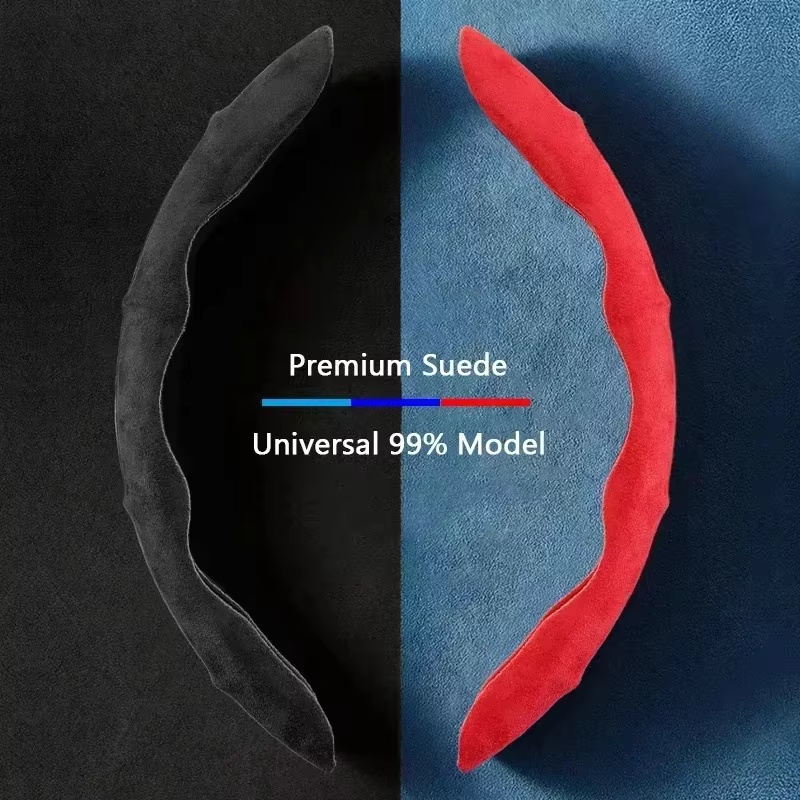 Suede Leather Steering Wheel C - Car Steering Wheel Cover Anti Slip Breathable 评论和价格
