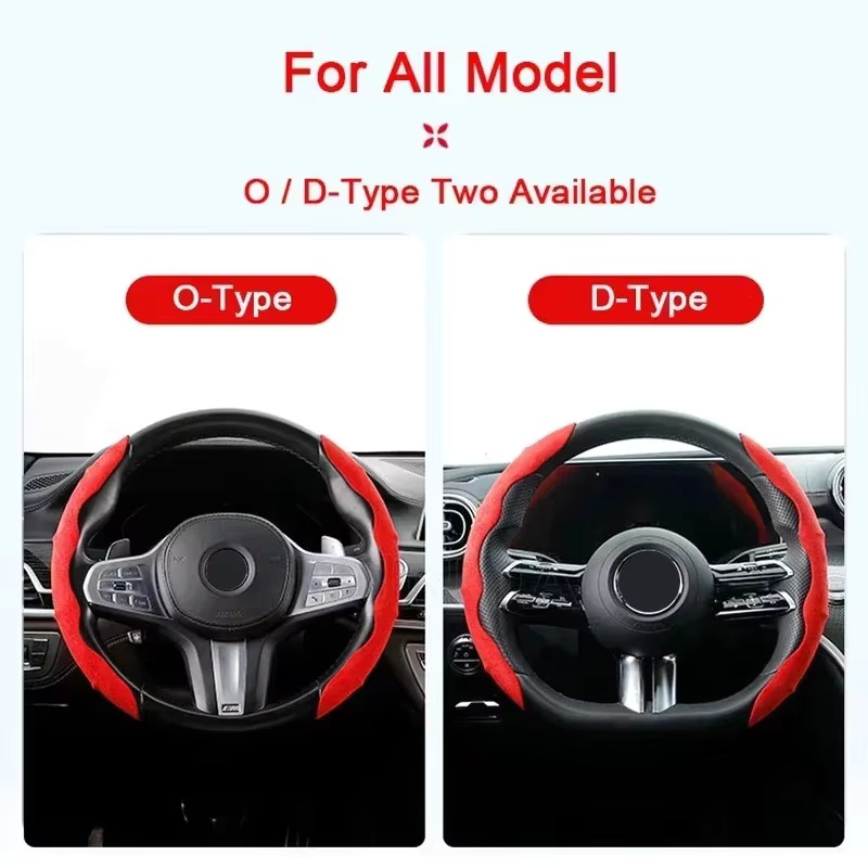 Suede Leather Steering Wheel C - Car Steering Wheel Cover Anti Slip Breathable 评论和价格