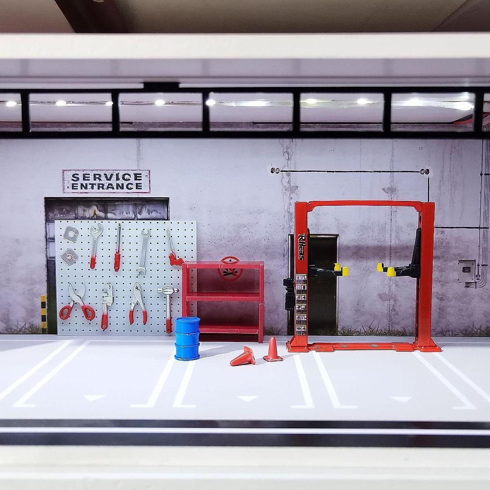 Miniature Garage Model Car Wor - Auto Repair Tools 评论和价格