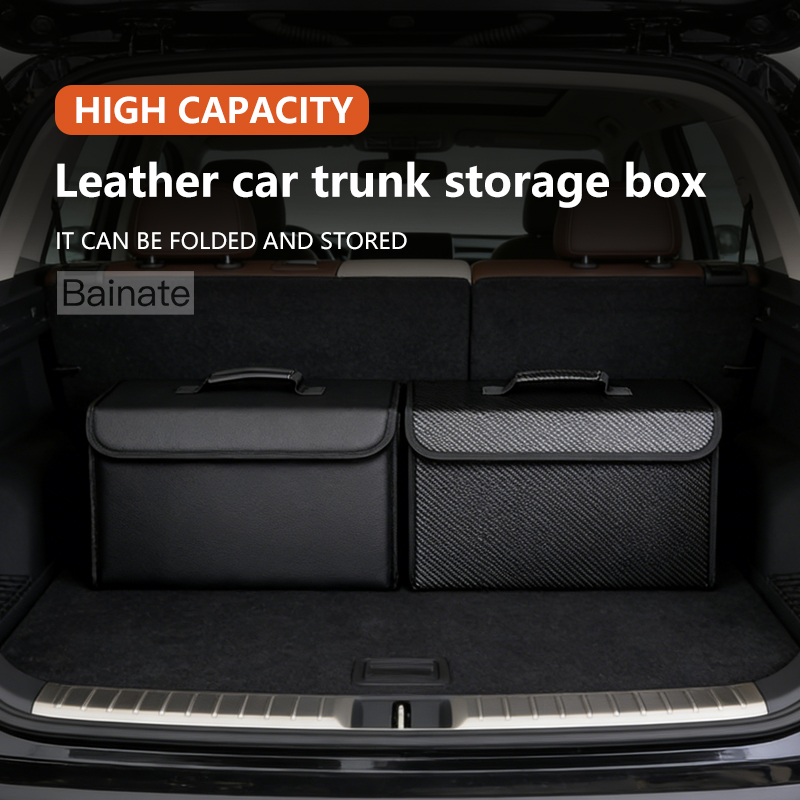 Car Leather Trunk Organizer Fo - Car Trunk Organizer Foldable Storage Box 评论和价格