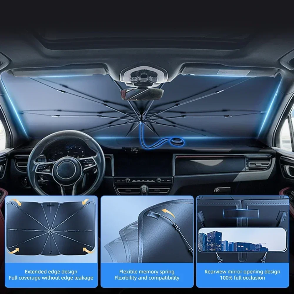 1PC Foldable Car Windshield Su - Car Sunshade Windshield Umbrella Foldable 评论和价格